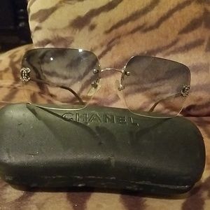 Chanel sunglasses with bling logo